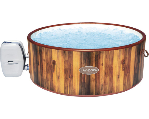 Bestway® LAY-Z-SPA® Helsinki AirJet™ opblaasbare hottub met 180 luchtjets, multifunctionele pomp, geïntegreerde verwarmingsfunctie en afsluitbare thermische afdekking, bruin