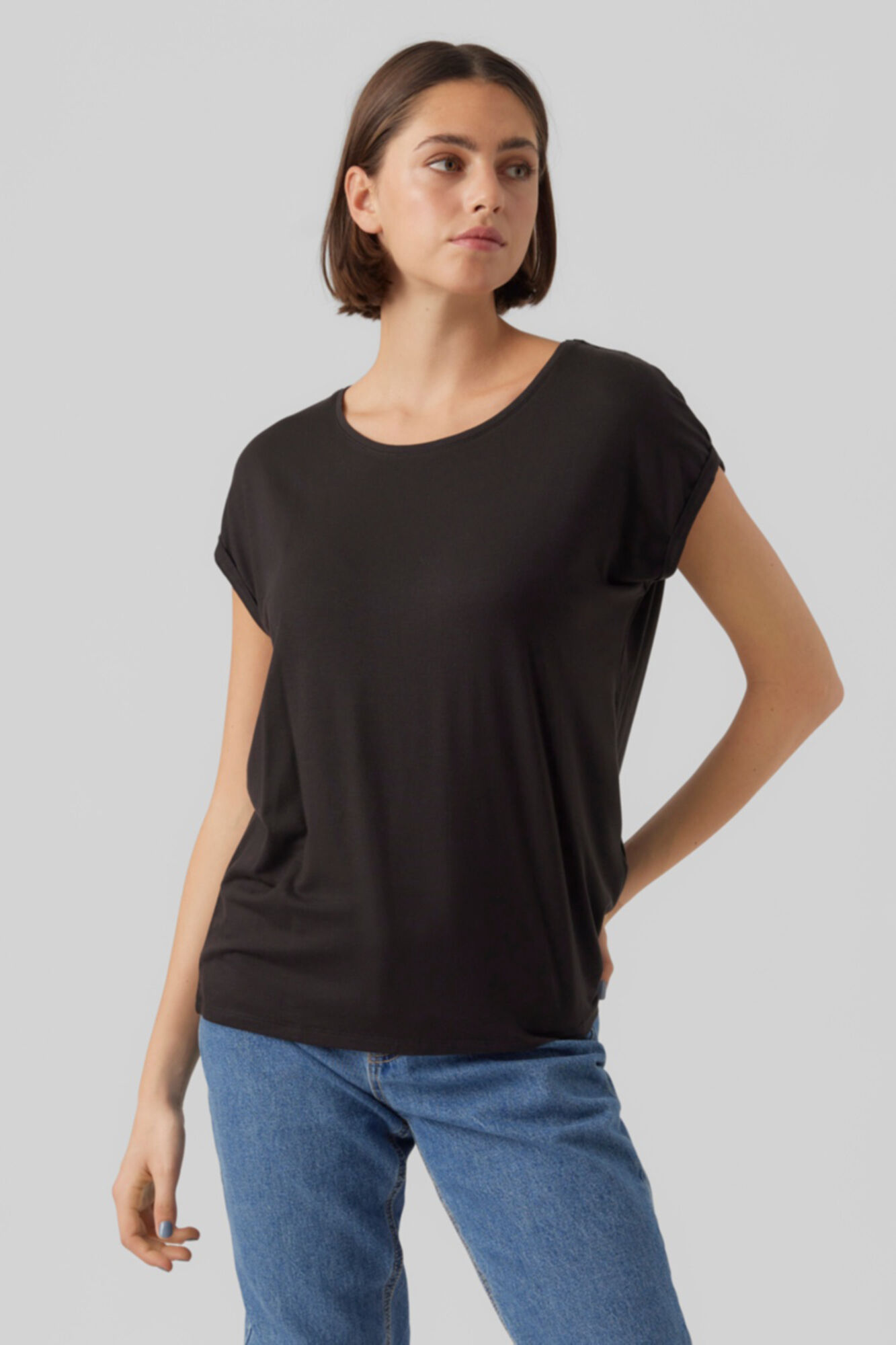 Camiseta básica de manga curta - Preta