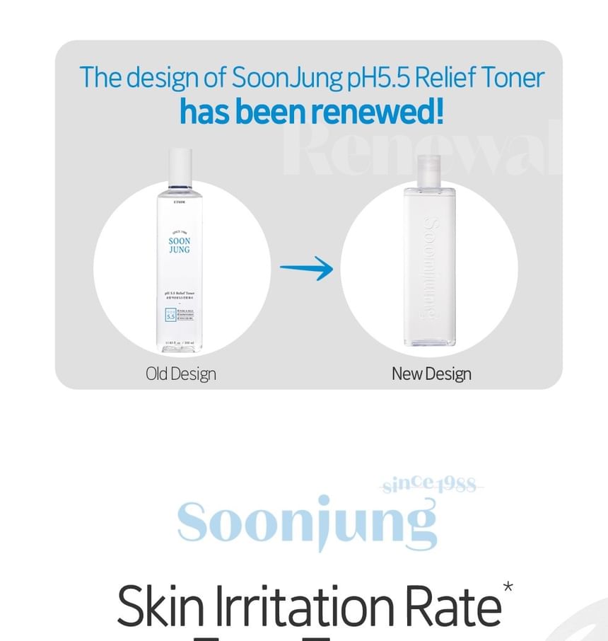 ETUDE - Soon Jung pH 5.5 Relief Toner Navulling Alleen
