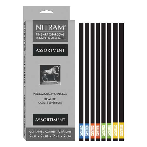 Nitram Zeichenkohle-Stäbchen 8er-Set