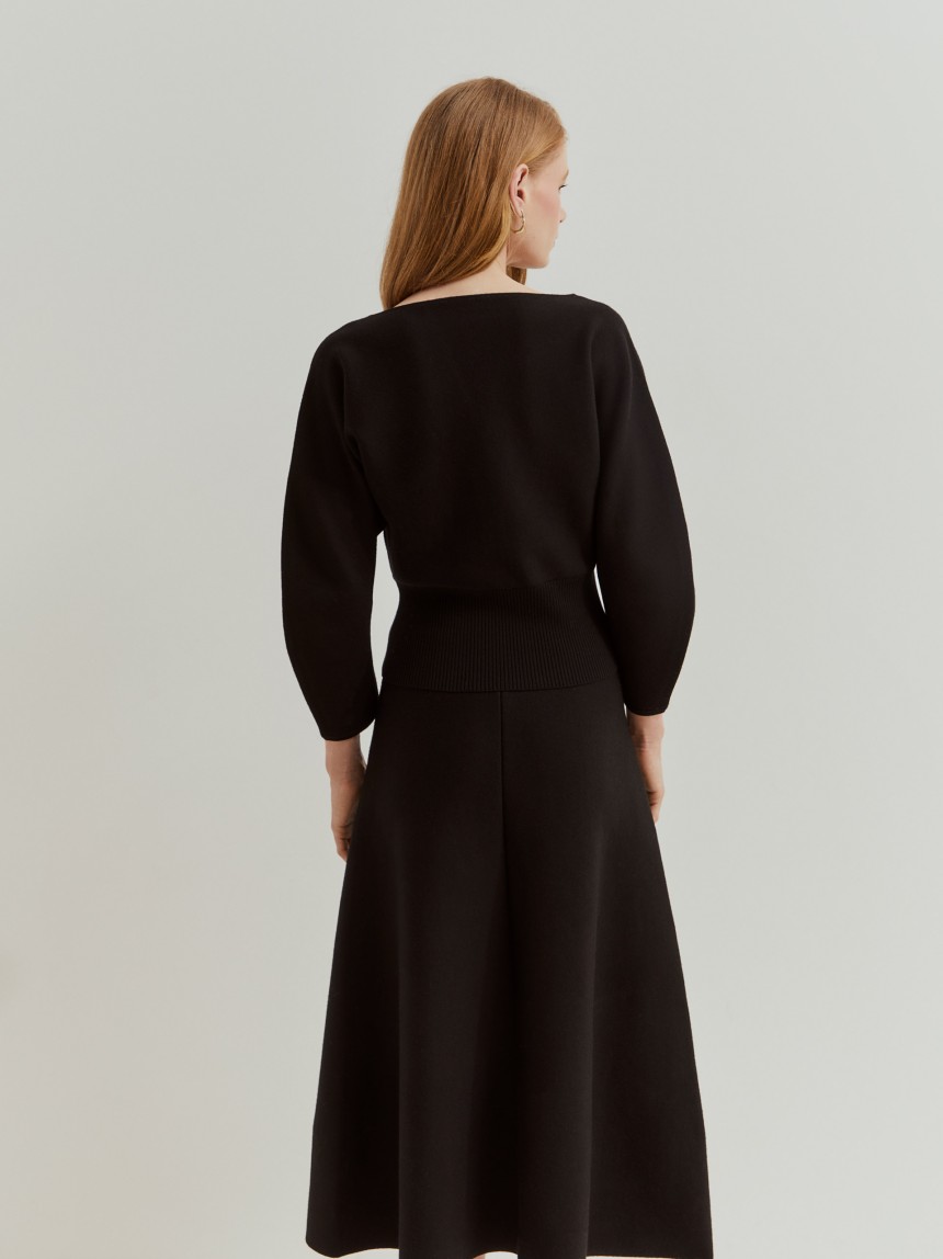 Camisola de malha com mistura de lã