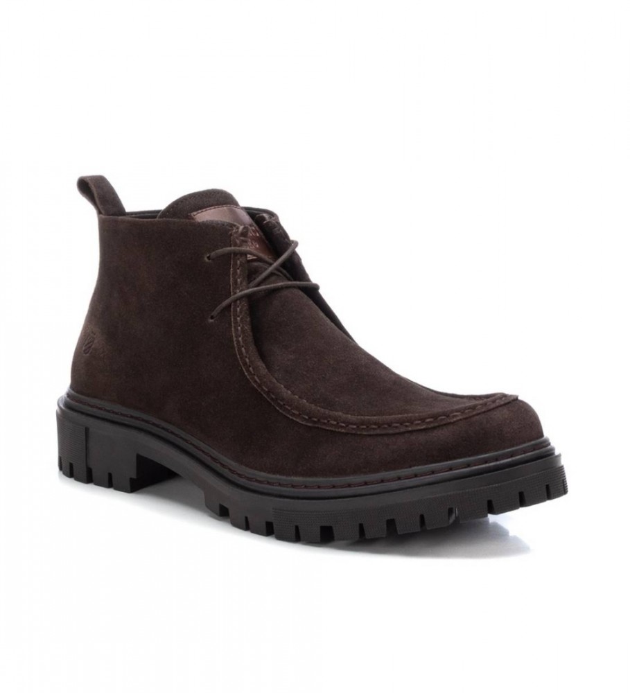 Botas de tornozelo Carmela em couro marrom, modelo 161211