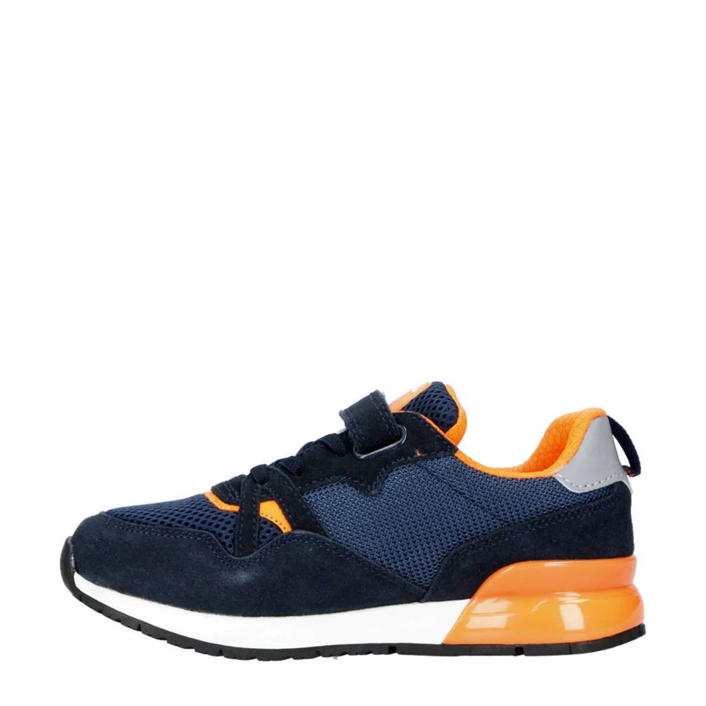 REPLAY Shoot jr 11suède sneakers donkerblauw