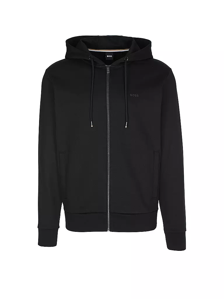 BOSS Kapuzensweatjacke SEEGER schwarz
