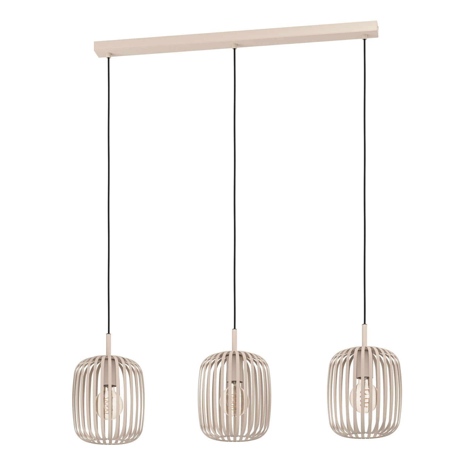 EGLO Retrofit Pendelleuchte ROMAZZINA 3-flg sandfarbig