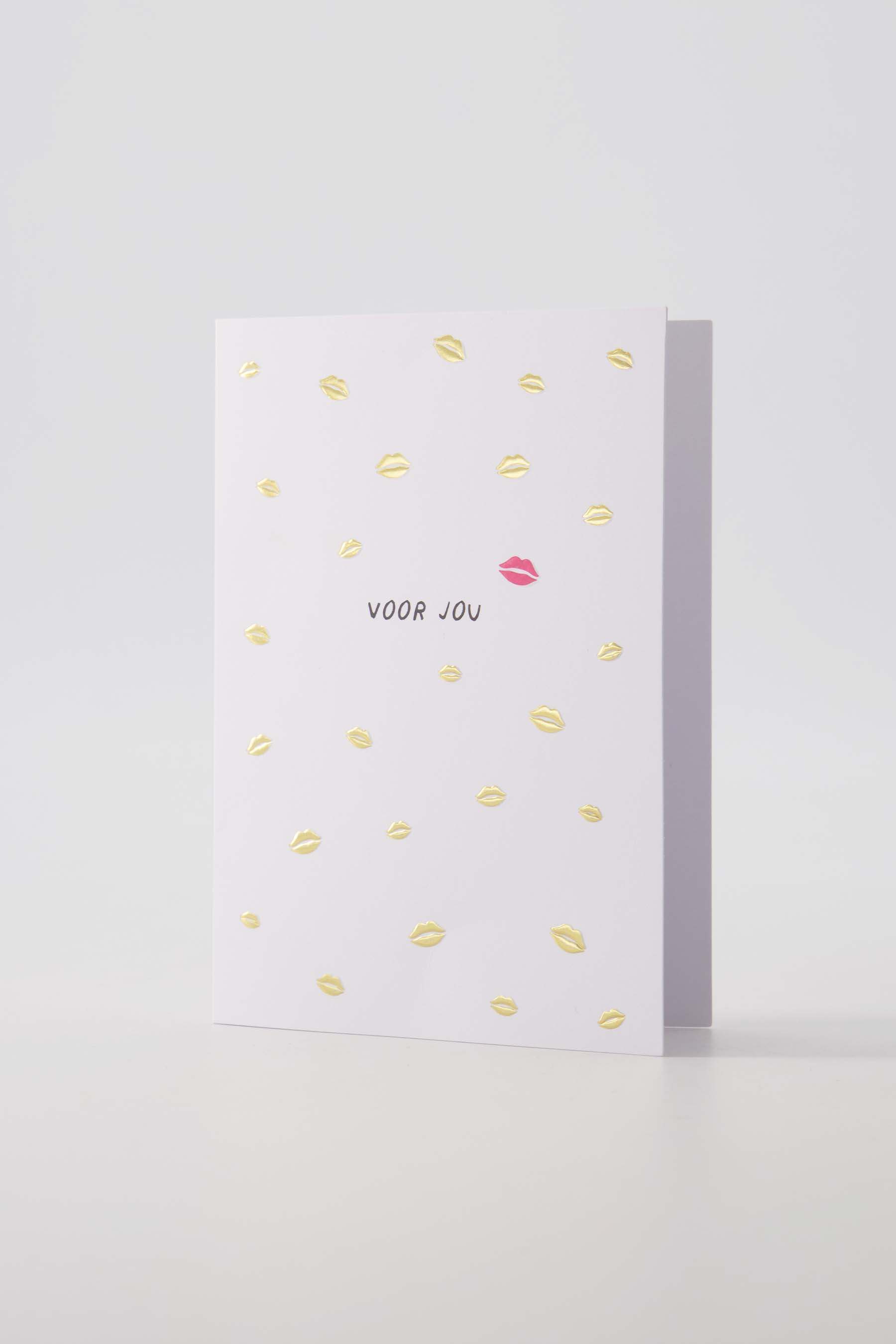 wenskaart voor jou wit/goud