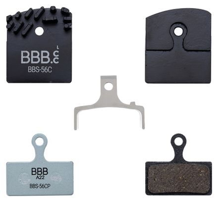 Paire de Plaquettes BBB DiscStop Coolfin Organiques pour Shimano Deore/SLX/XT/XTR