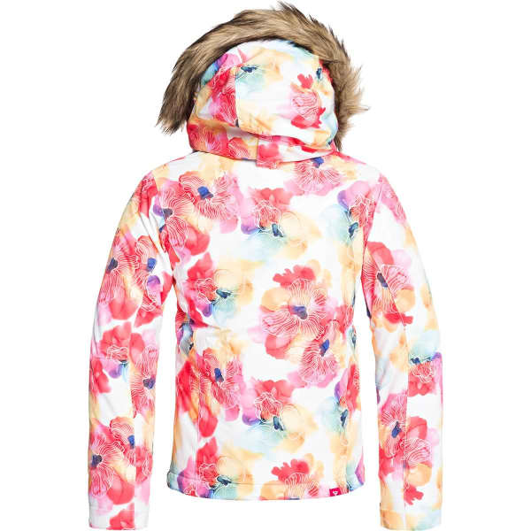 Veste de ski ROXY JET SKI GIRL J G SNJT BRIGHT WHITE SUNSHINE FLOWERS