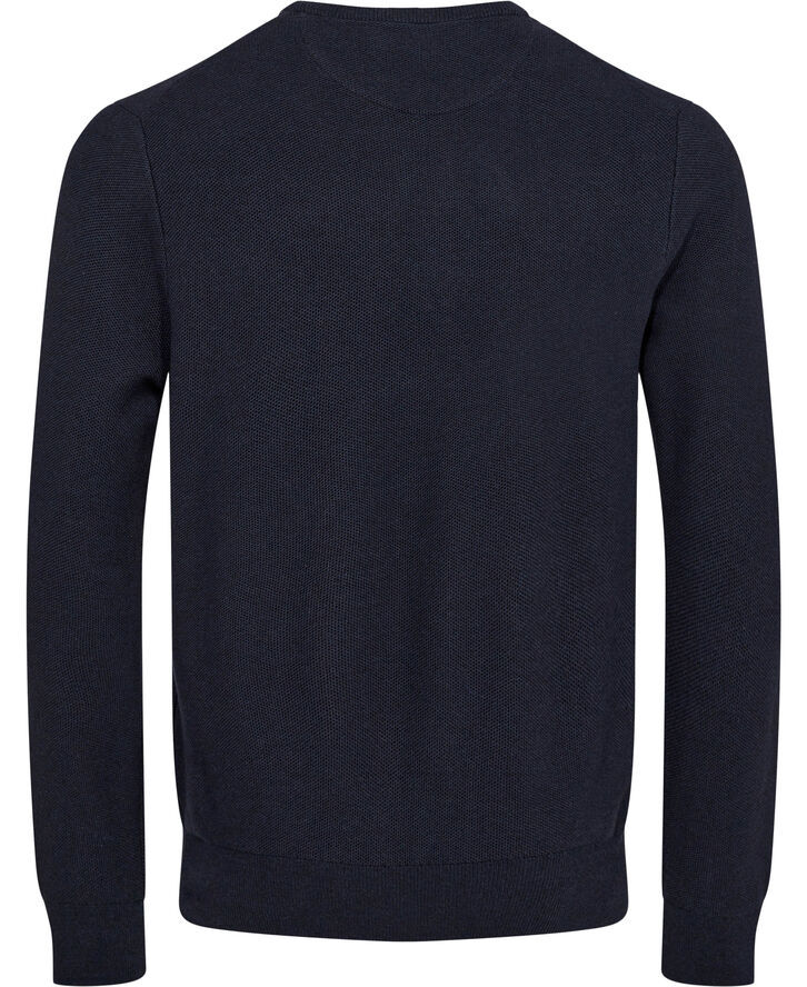 Polo Ralph Lauren Textured Cotton Crewneck Sweater Navy htr
