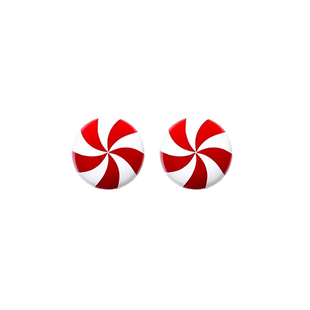 (2er Set) Ø4cm Silikon Weihnachts Schrankgriff Abdeckung Möbelgriff Schutz Hülle für Kommoden / Schränke / Schubladen / Türen - Lollipop