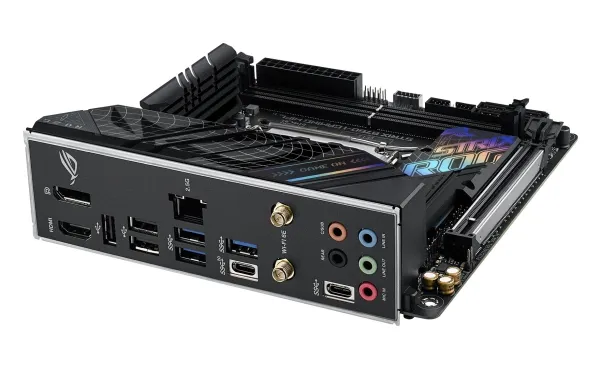 ASUS ROG STRIX B760-I GAMING WIFI - Bundkort - mini ITX - LGA1700 sokkel - B760 Chipset - USB 3.2 Gen 1, USB-C 3.2 Gen 1, USB-C 3.2 Gen 2x2, USB-C 3.2 Gen2 - 2.5 Gigabit LAN, Wi-Fi 6E, Bluetooth - onboard grafik (CPU påkrævet) - HD Audio (8-kanaler)