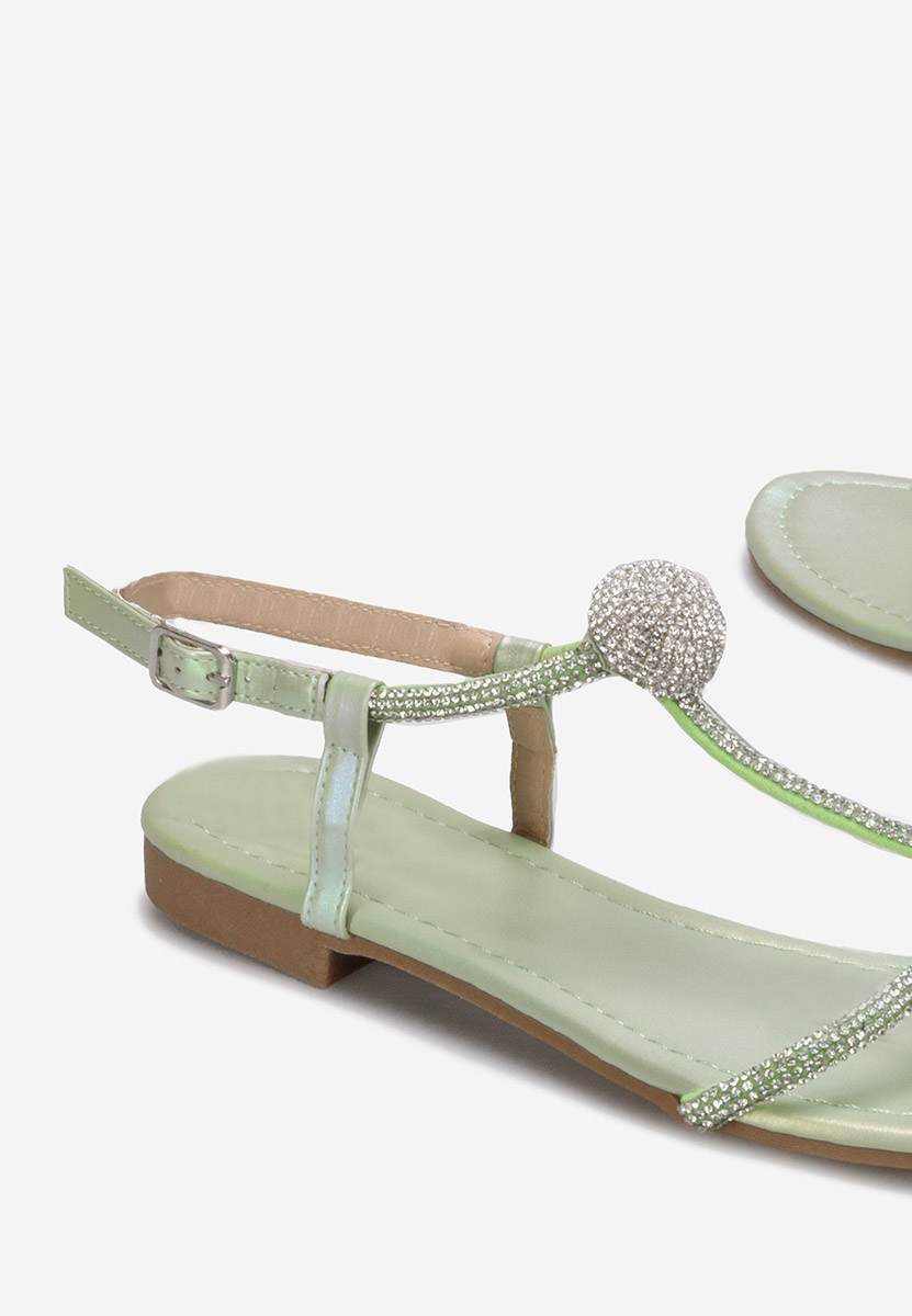 Sandales avec strass verts Zornia