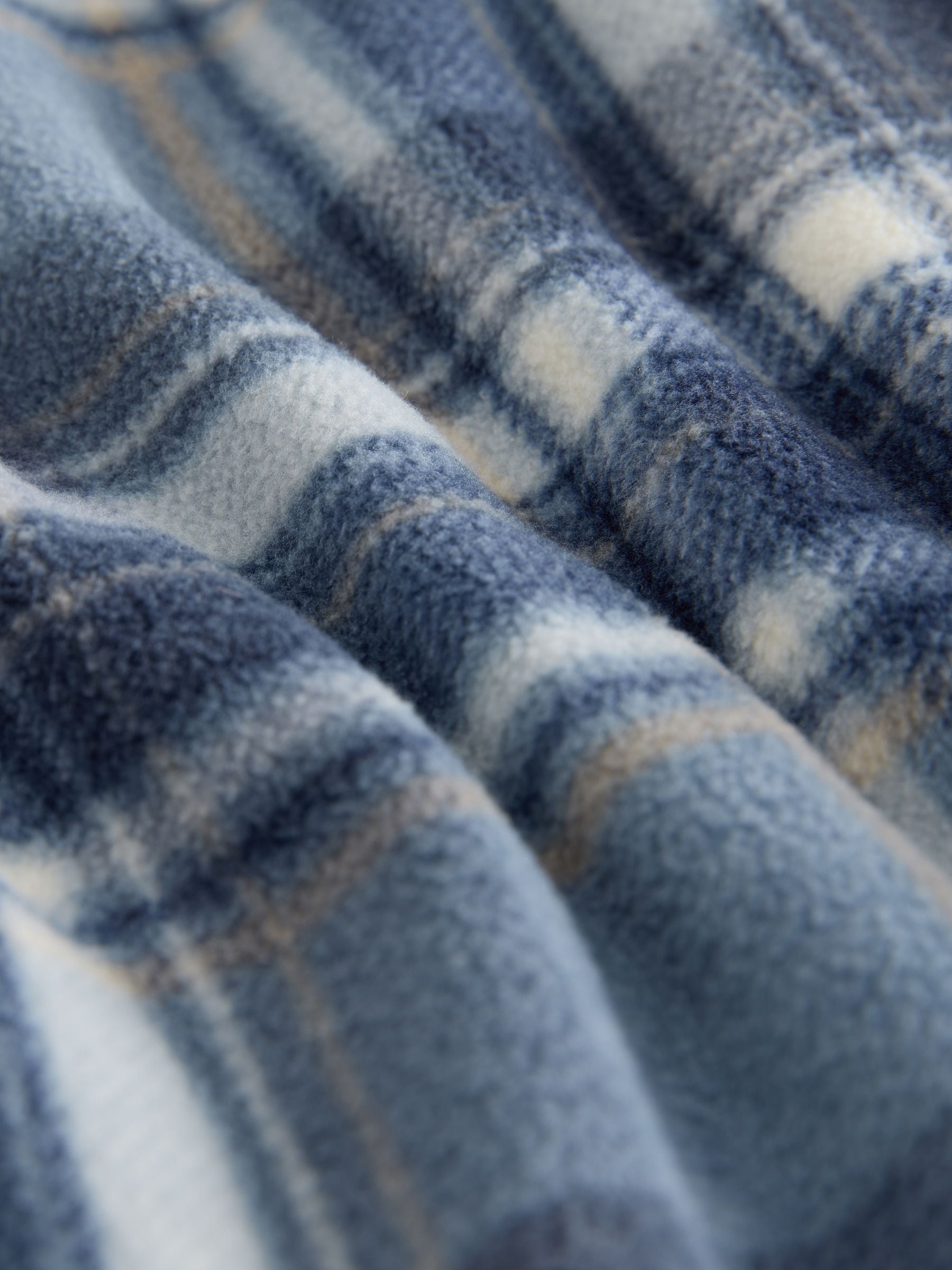 Donkerblauw - Thermische fleece pyjama's met ruit