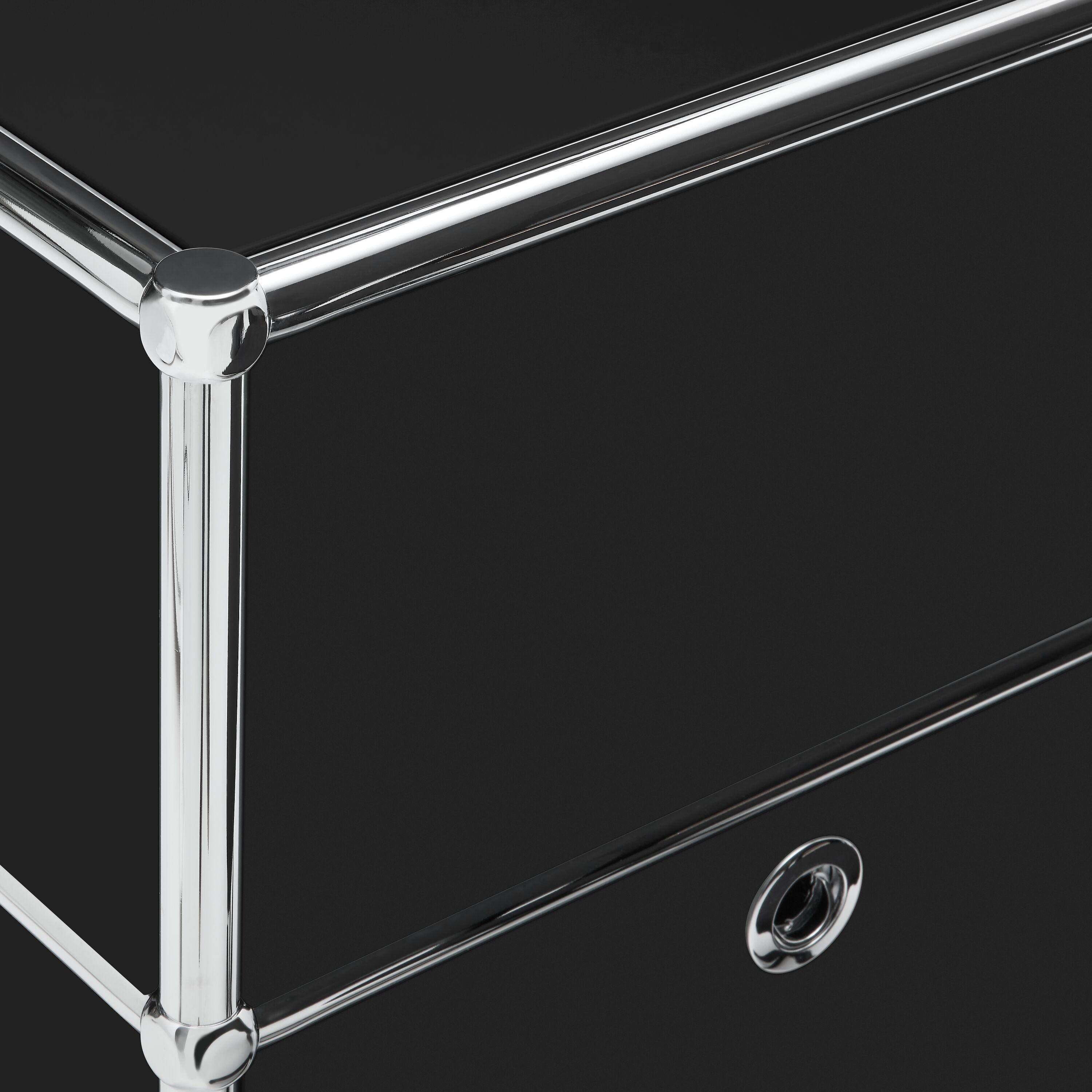 FLEXCUBE Schreibtisch - Schwarz / B: 152.0 cm x T: 40.0 cm x H: 100.0 cm