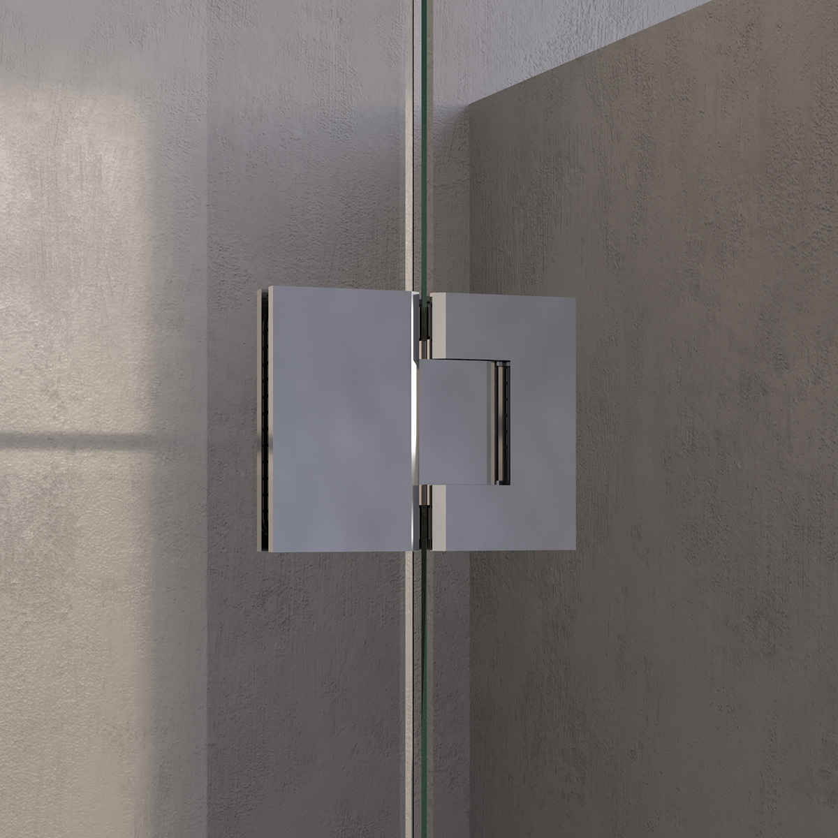 Brauer Void profielloze nisdeur 110cm met draaideur 60cm aan glas chroom