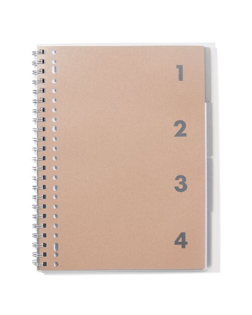 cahier à spirale 4-en-1 A4 ligné