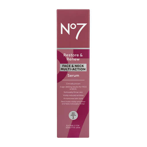 No7 Restore & Renew Face & Neck Serum, 30 ml