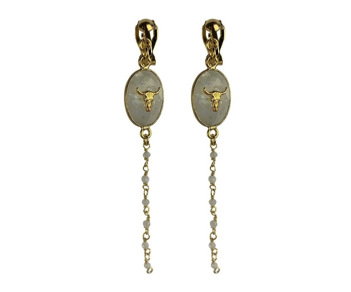 Boucles d'oreilles clips Hanumanasana Doré