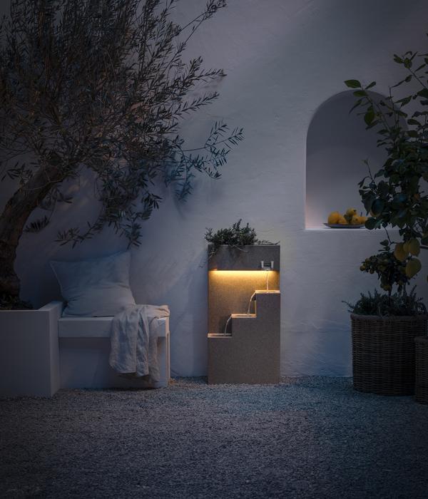 Dehner Polyethylen-Gartenbrunnen Gradino,