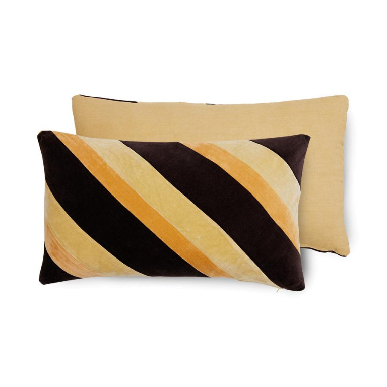 HKliving Striped Velvet kussen 60x35 Fame