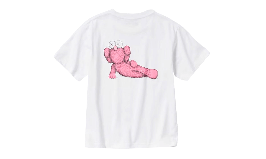 Uniqlo T-Shirt KAWS Pink Graphic (Asian Sizing)