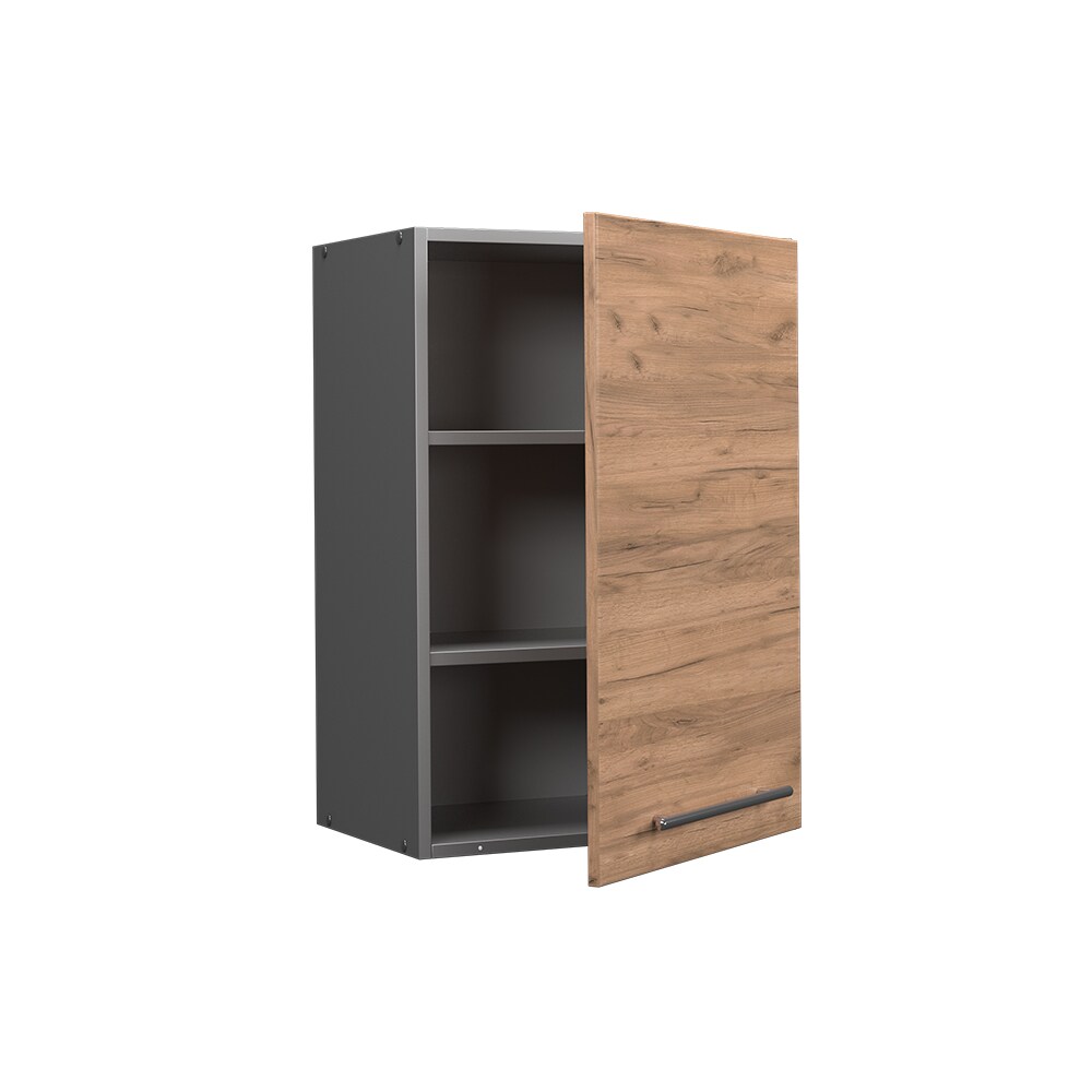 Vicco Hängeschrank Küchenschrank Küchenmöbel Fame-Line Anthrazit Eiche modern 50 cm Küche Einbauküche Hängeschrank Drehtür Einlegeboden Küchenzeile