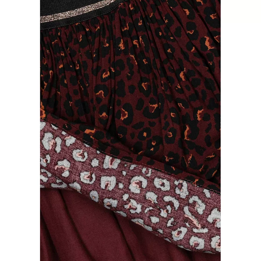 MINOTI Rock mit Leopardenmuster Braun