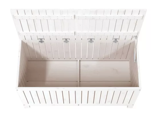 Coffre boîte meuble de bois blanche 121 x 55 x 64 cm 02_0013070
