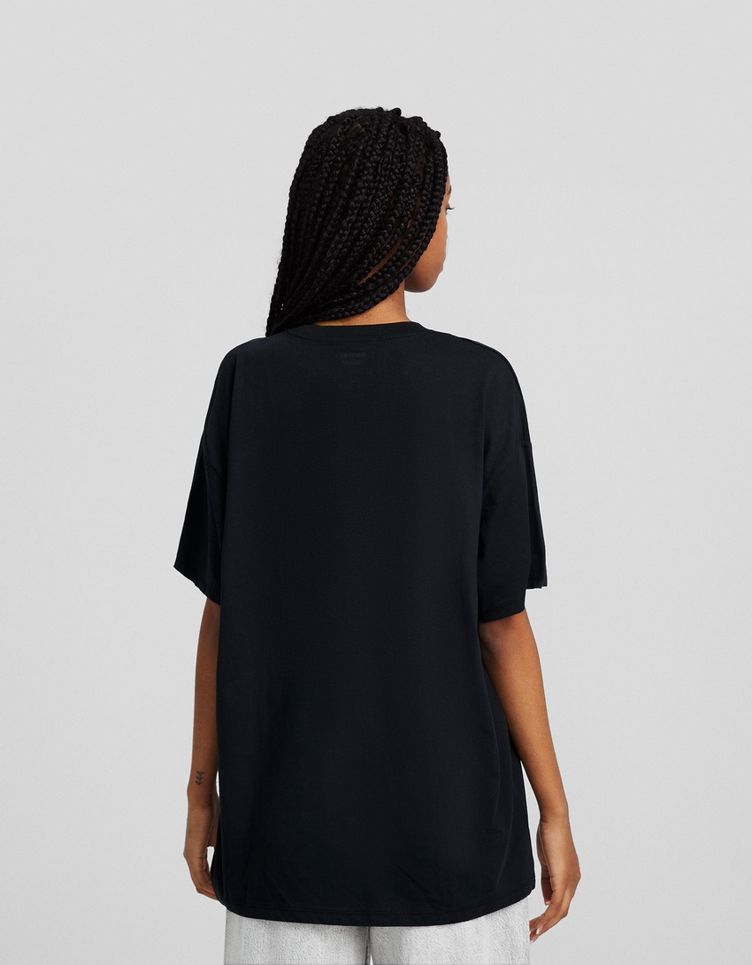 Camiseta de manga curta oversized com estampa do Mickey Mouse