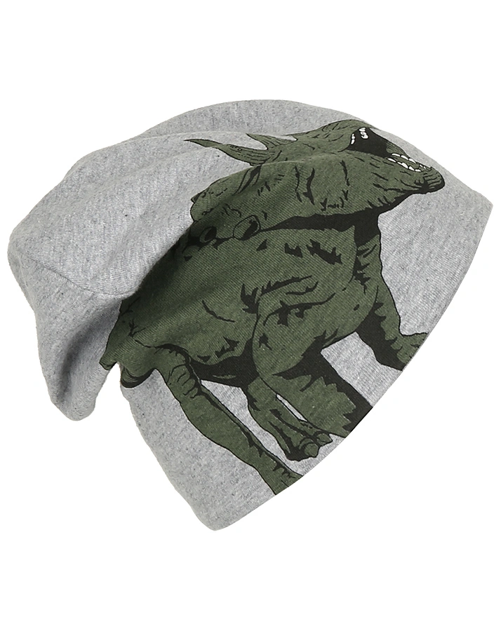 Jersey-Beanie TRICERATOPS in grau melange