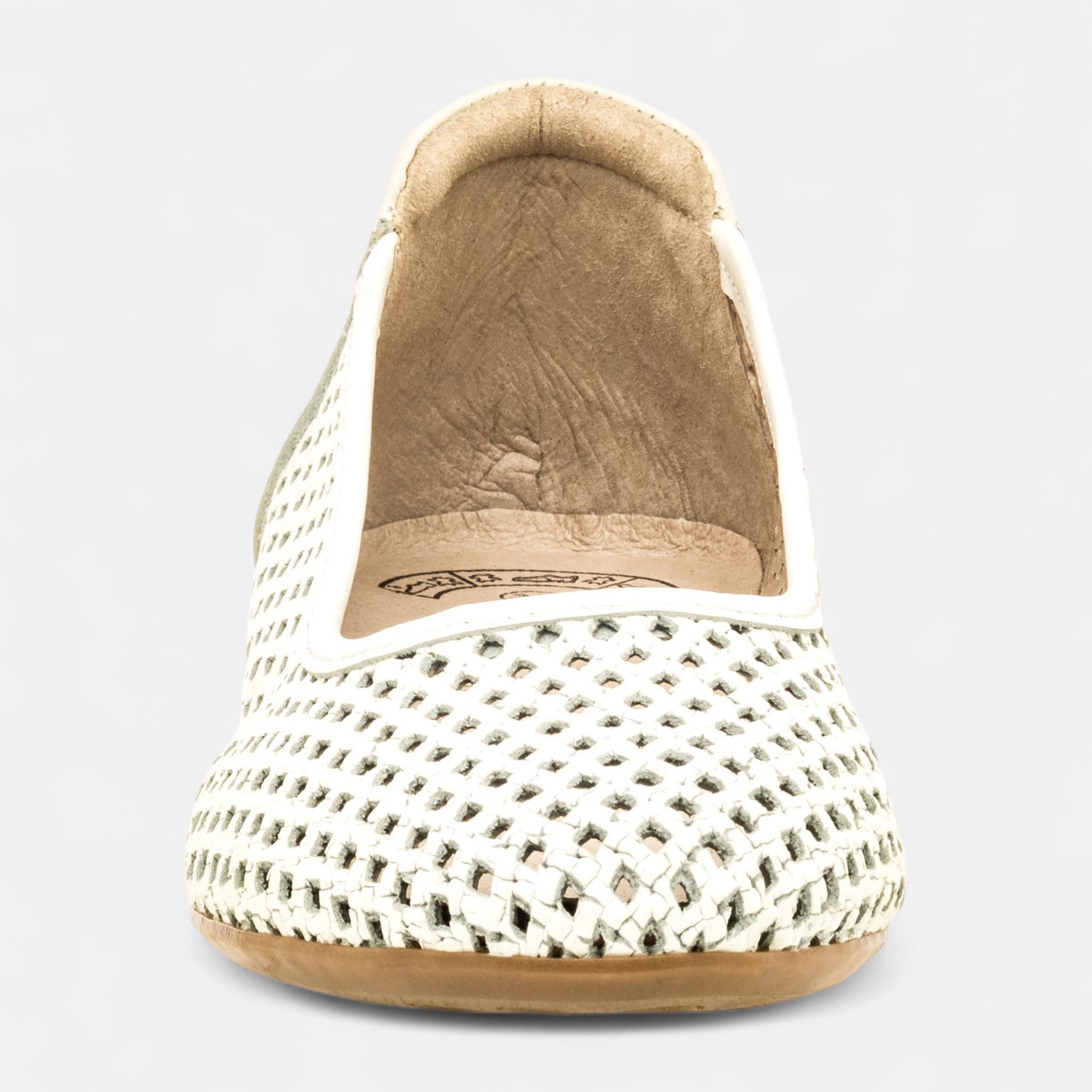 Ballerines Femme en cuir blanc
