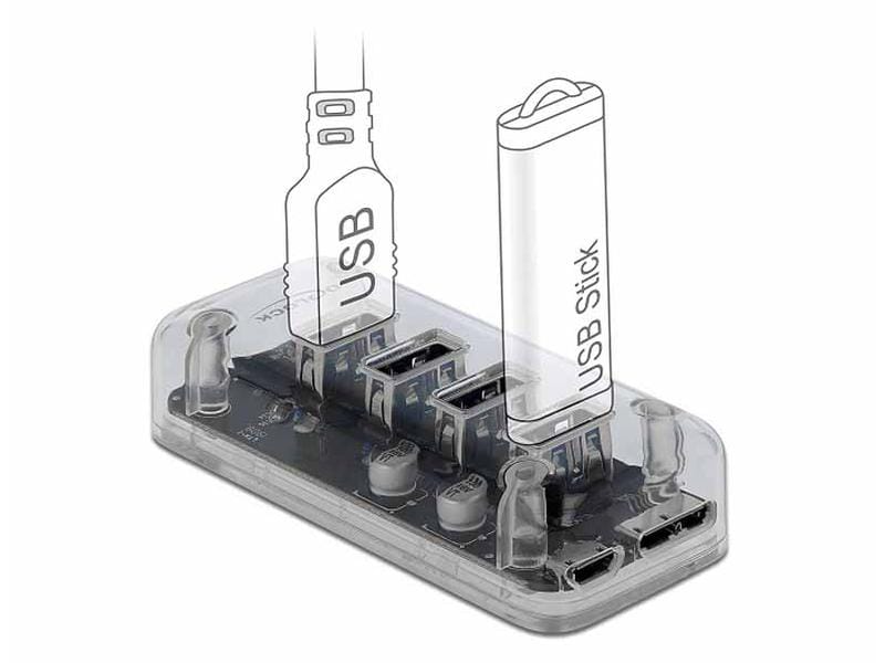 Delock USB-Hub 64087 USB 3.0 - 4x Typ-A 4-Port-USB-Hub
