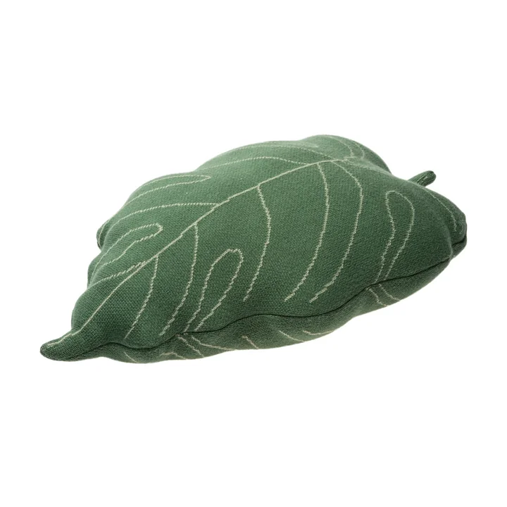 Lorena Canals - Gestricktes Kissen Baby Leaf, grün