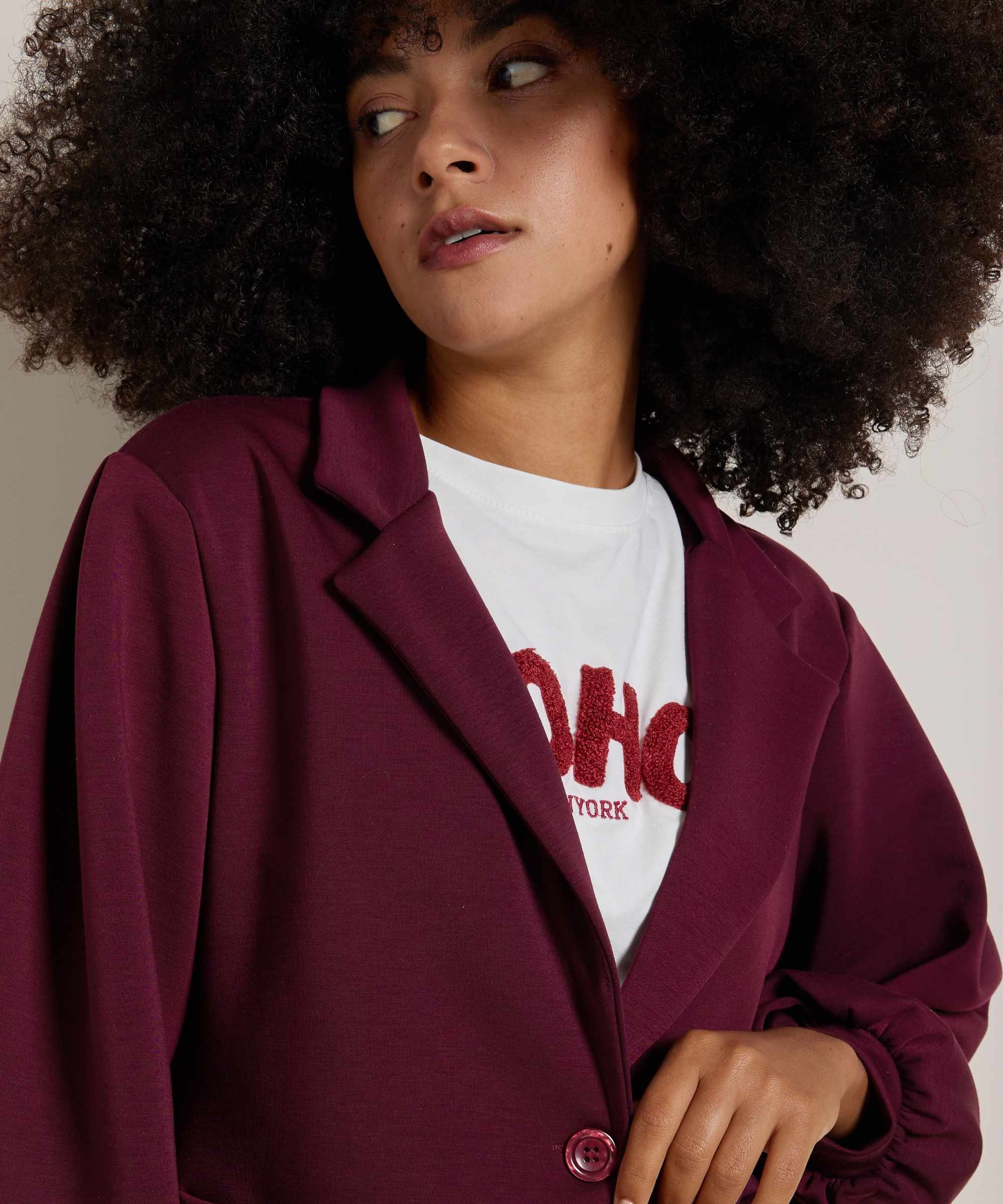 korte blazer soft jersey