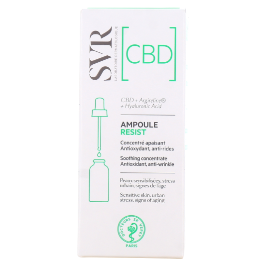 SVR Ampoule Resist CBD : sérum apaisant - Peau sensibilisée