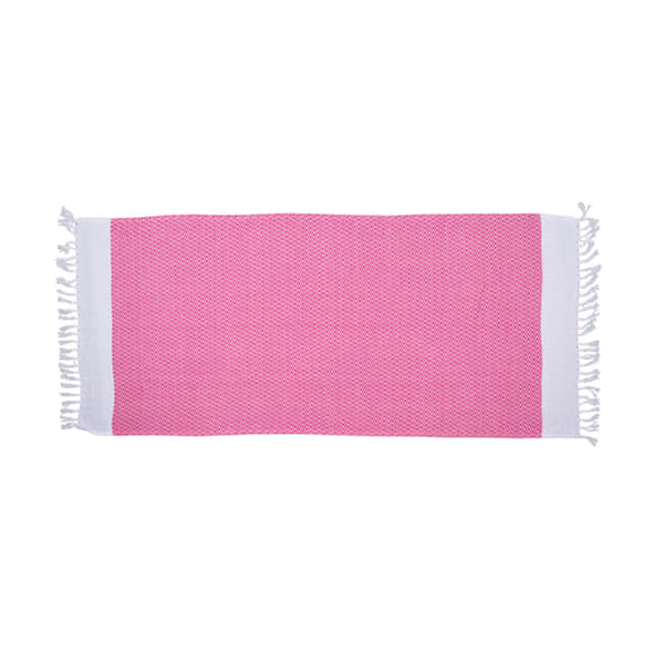 Premium badehåndkle Fouta - rosa/hvitt
