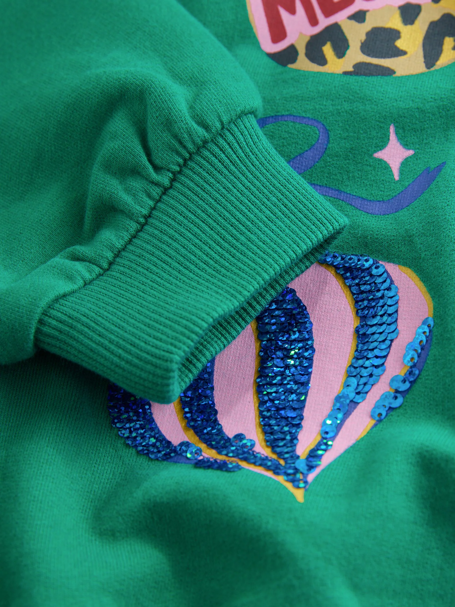 Groene Bal - Sweater met lovertjes en lange mouwen (3-16jr)
