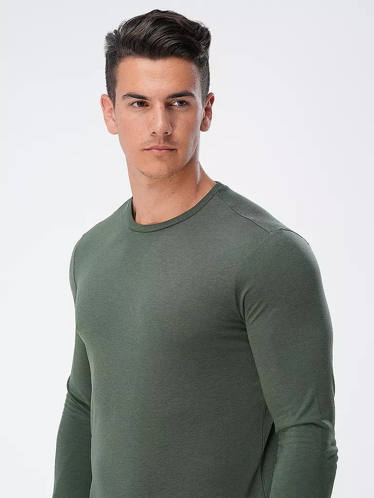 MAJESTIC FILATURES Langarmshirt dunkelgrün