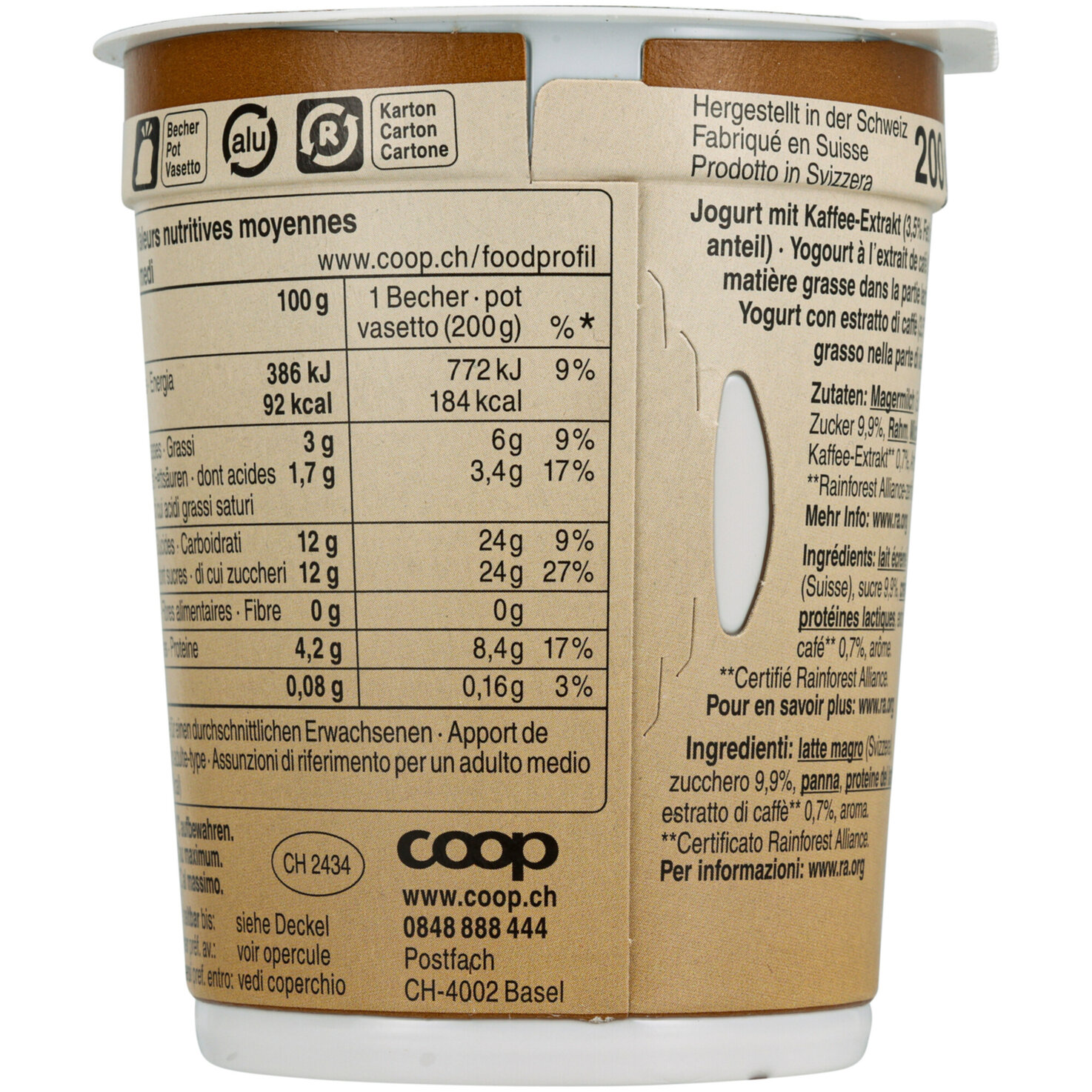 Prix Garantie Joghurt Mokka 2x200g