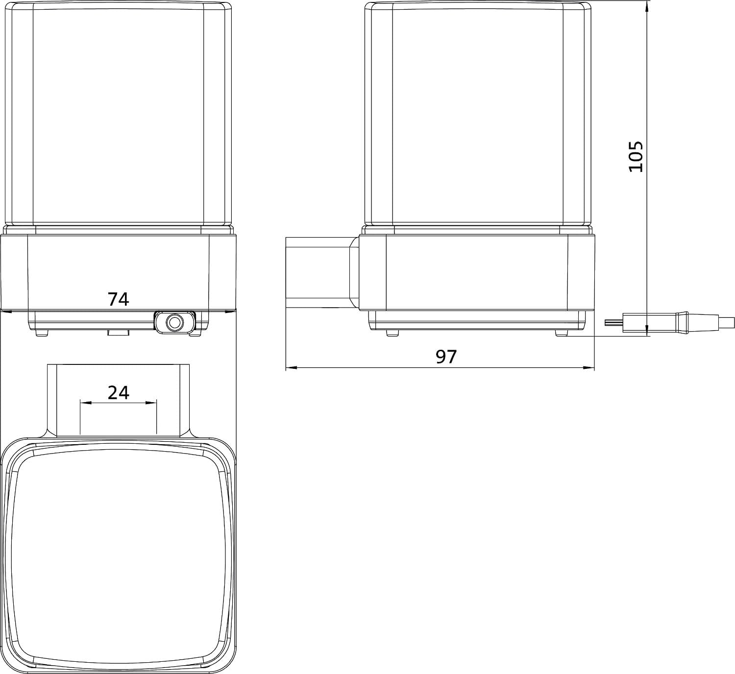 emco Loft Seifenspender automatisch mit Handsensor zur Wandmontage in Chrom | Elektrischer Flüssigseifenspender mit Akku für Bad & Gäste WC