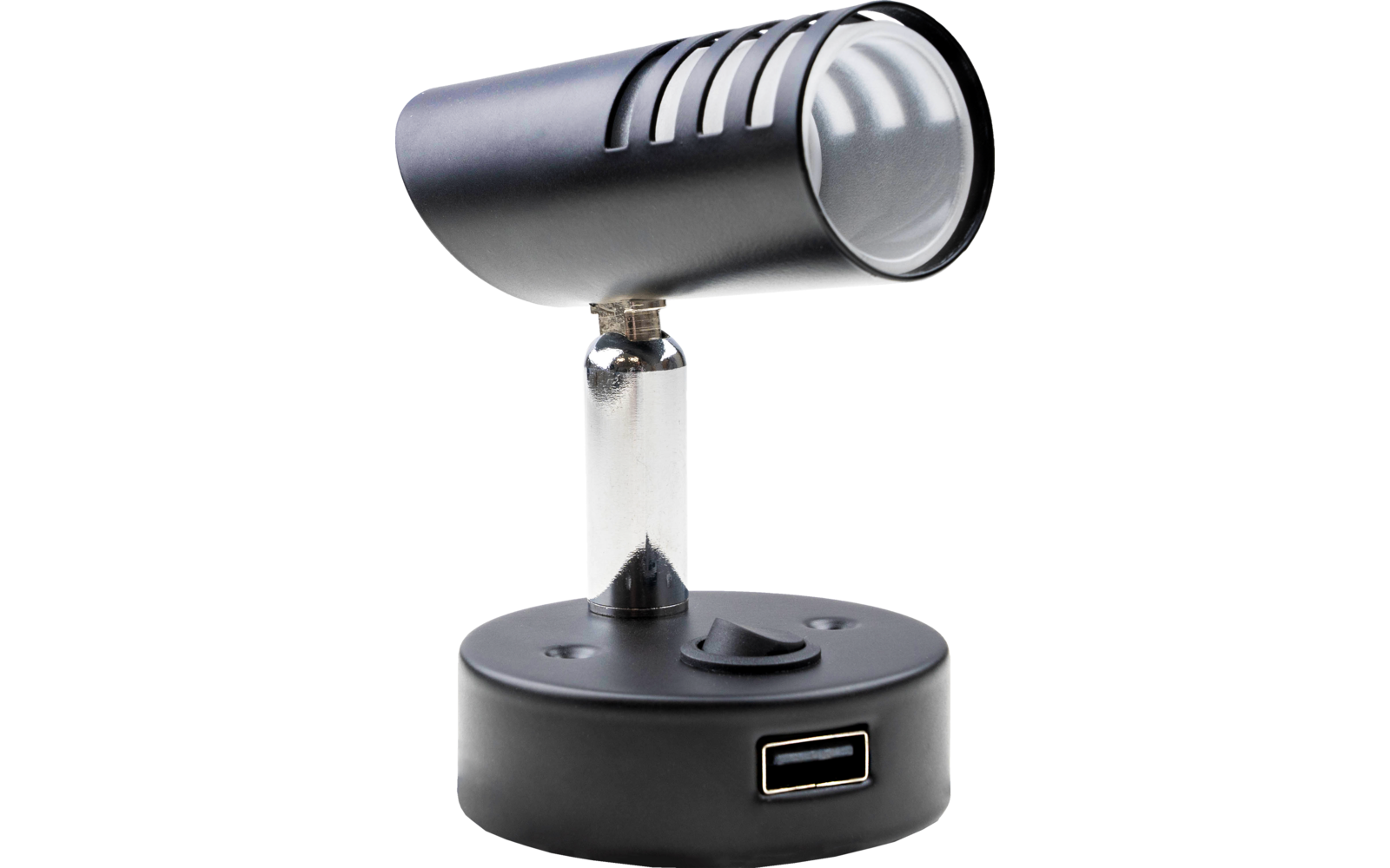 Haba Sao Aufbauleuchte LED mit Schalter und USB Ausgang Farbe Schwarz 10 - 30 V