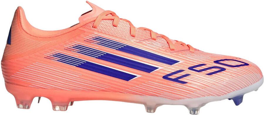 Adidas Perfor ce F50 League FG MG Senior voetbalschoenen koraalrood wit kobaltblauw