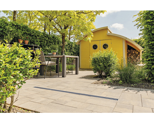 Hauraton TOP mm x PP kunststof kanaal met klemrooster, verzinkt, 1000 mm x 119 mm x 89 mm