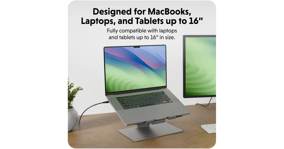 HyperHyperSpace Ergonomic Adjustable Laptop Stand bevestiging  (Grijs)