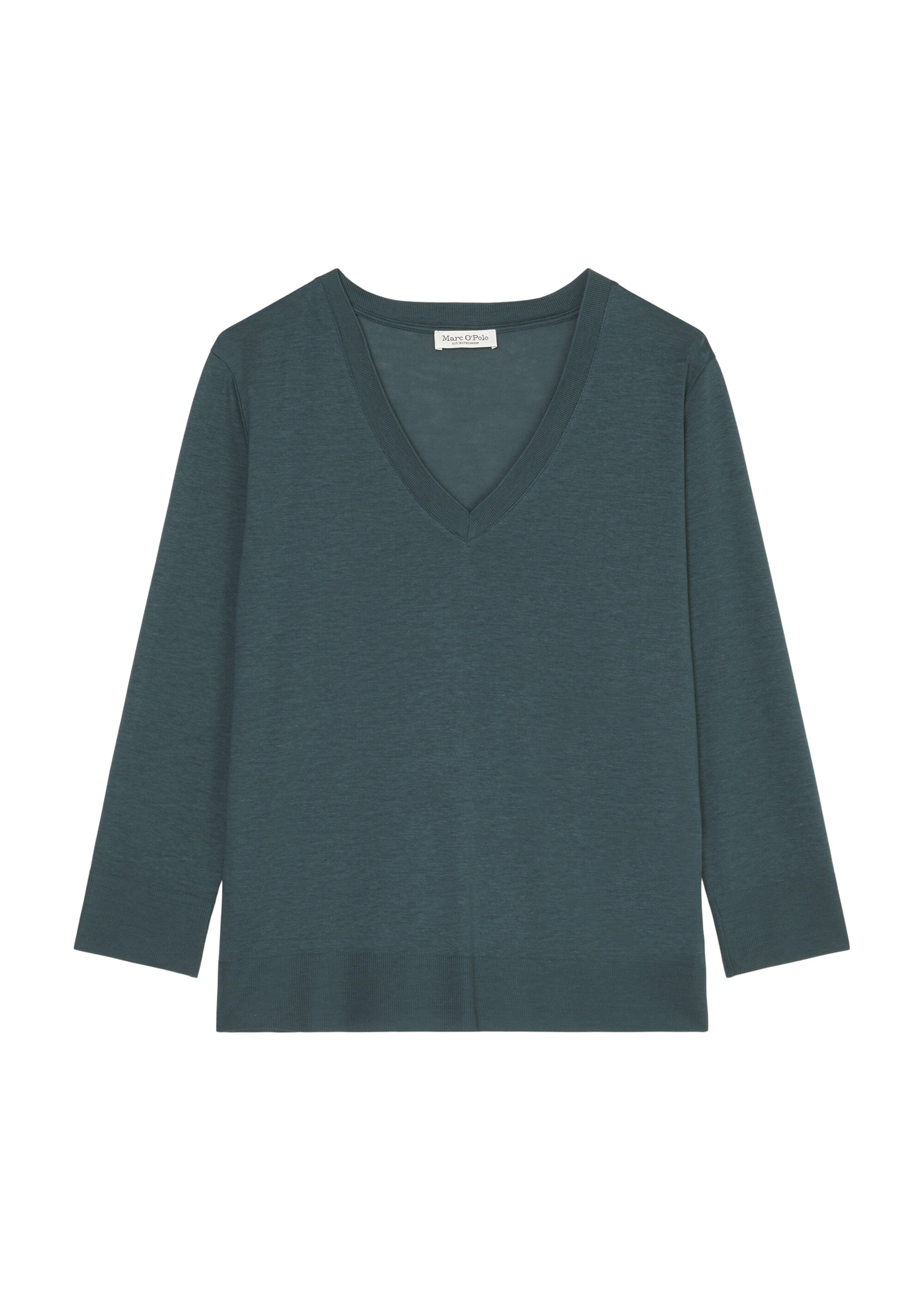 Luxury V-Neck-T-Shirt loose aus Tencel™ Lyocell-Baumwolle-Mix