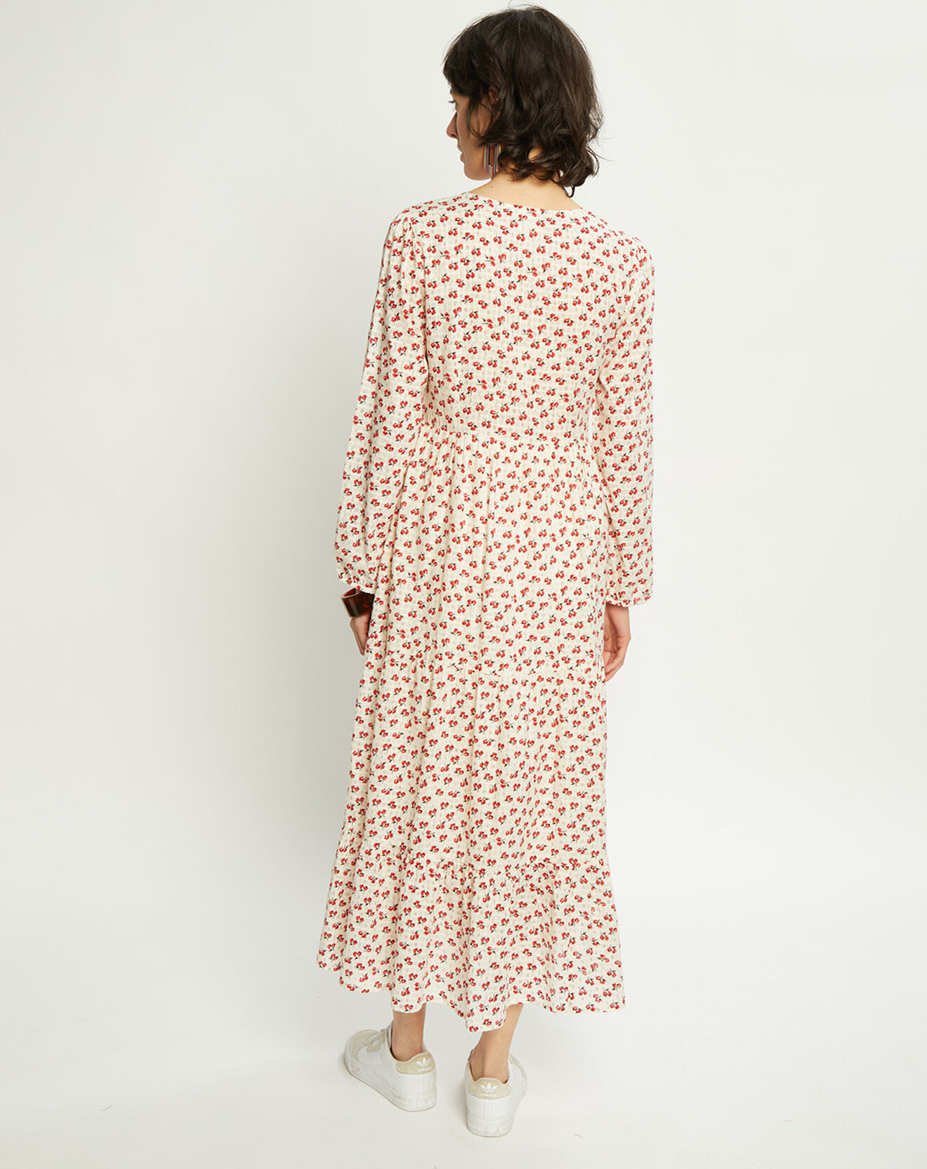 Harris Wilson Robe Laila à fleurs écru/groseille