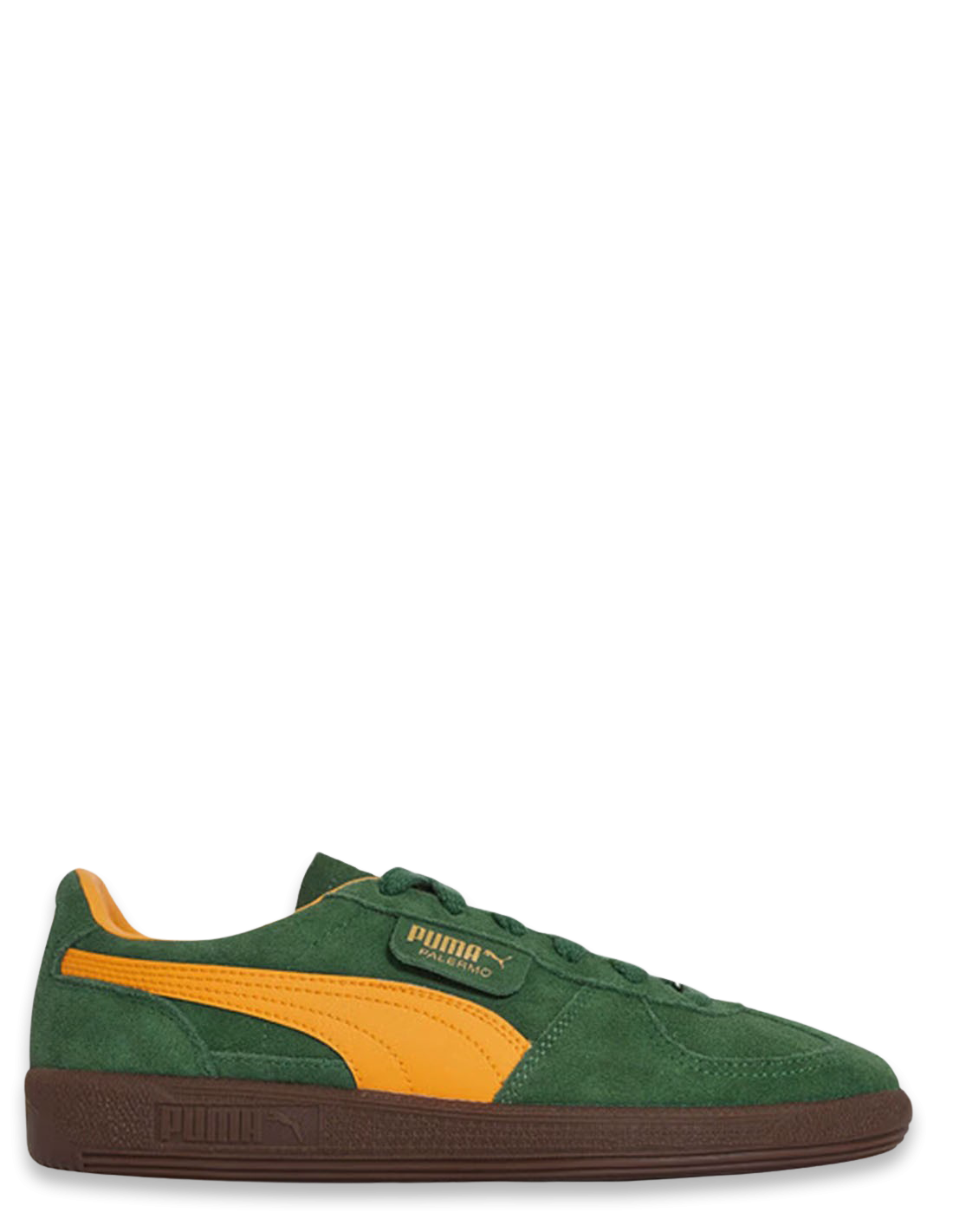 puma Sneakers Femme Palermo Vert/Orange Daim