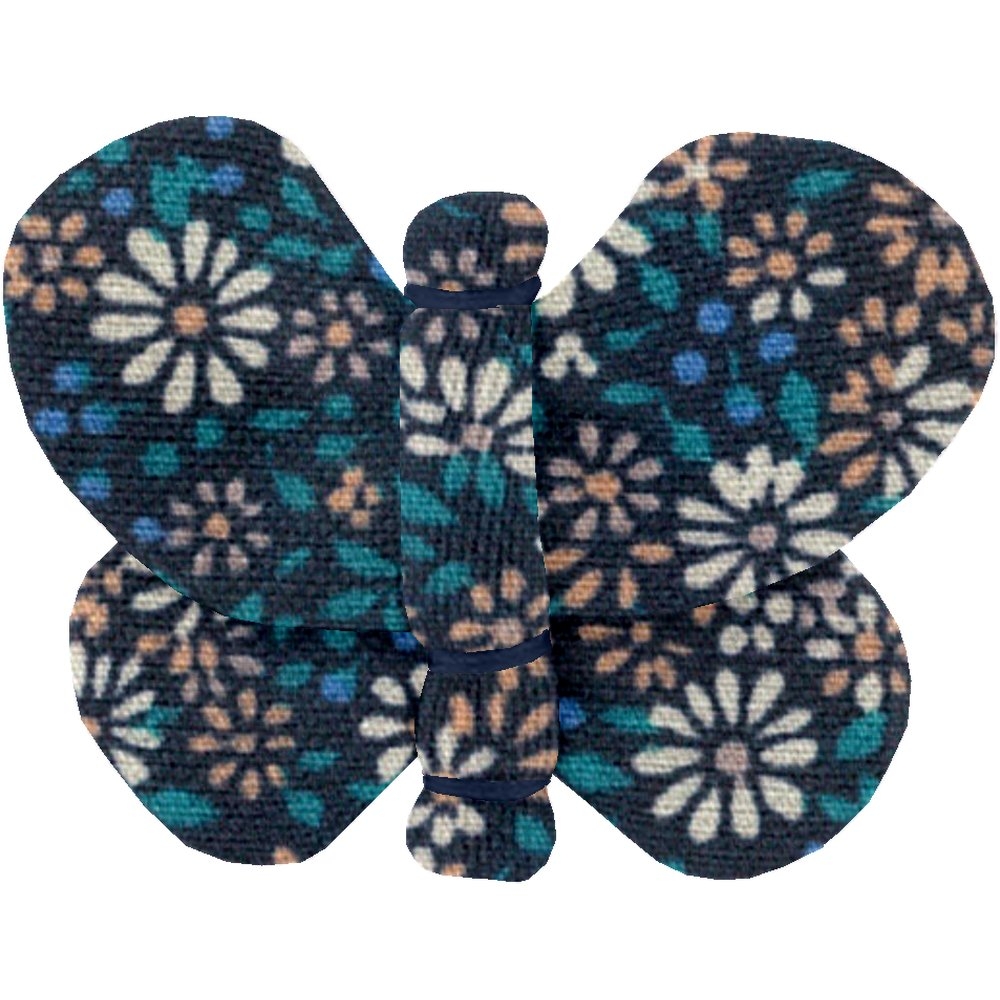 Barrette Petit Papillon Paquerette Marine