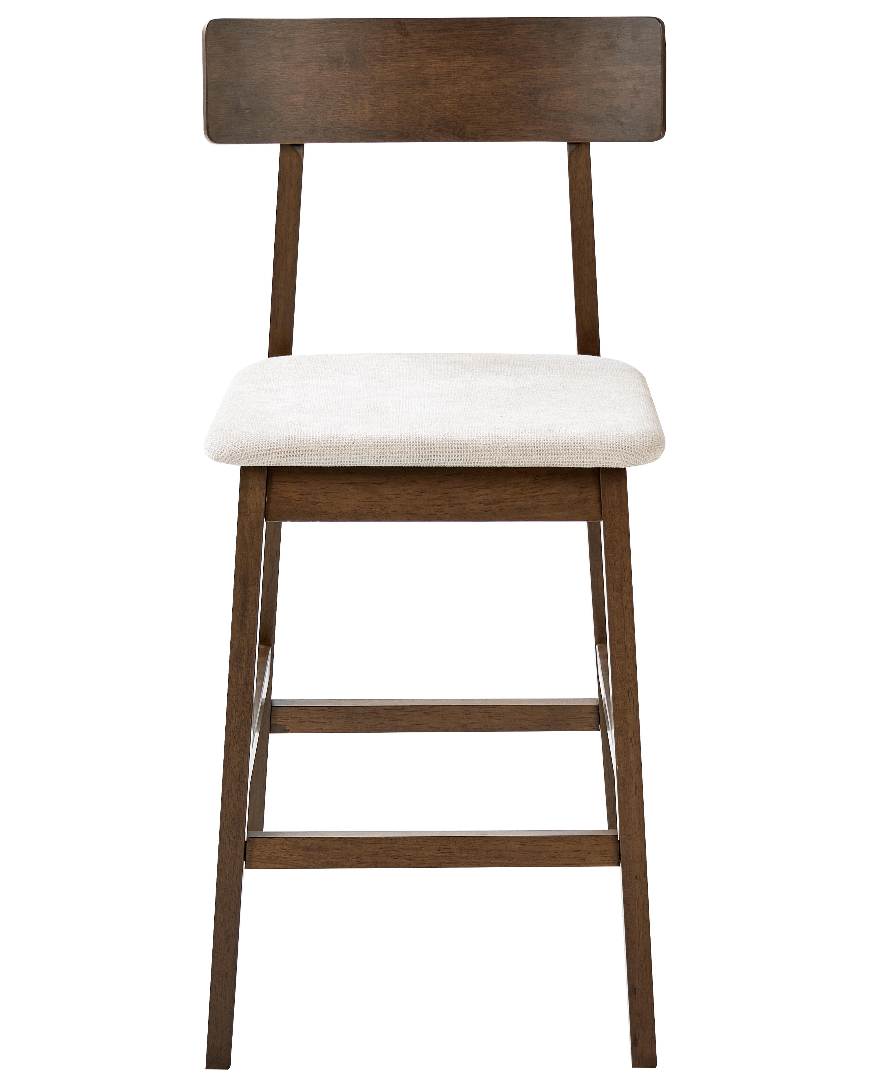 Set van 2 barstoelen ISANTI Hout Donkerbruin/taupe