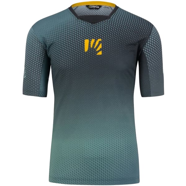 Maillot VTT KARPOS VAL DI DENTRO TEE BLACK/NORTH ATLANTIC/LEMON CURRY
